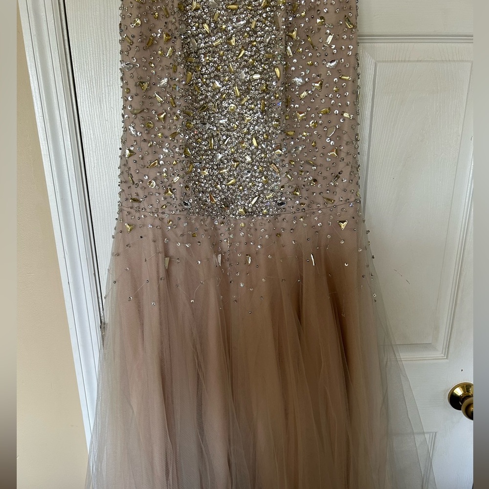 NWT Terani Couture Jeweled Mermaid Prom Dress Style P1575 - Size 8 - Picture 6 of 11